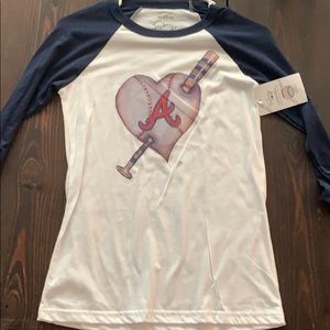 Atlanta Braves baseball 3/4 sleeve shirt